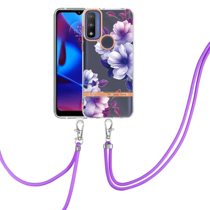 Flowers Series TPU Phone Case with Lanyard, For Motorola Moto E7 Power / Moto E7i Power, For Motorola Moto E20 / E30 / E40, For Motorola Moto G Pure, For Motorola Moto G30 / G20 / G10 / G10 Power