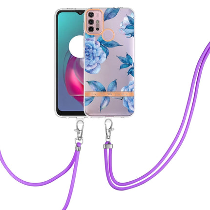 Flowers Series TPU Phone Case with Lanyard, For Motorola Moto E7 Power / Moto E7i Power, For Motorola Moto E20 / E30 / E40, For Motorola Moto G Pure, For Motorola Moto G30 / G20 / G10 / G10 Power