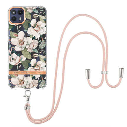 Flowers Series TPU Phone Case with Lanyard, For Motorola Moto G50 5G, For Motorola Moto G60 / G40 Fusion, For Motorola Edge 20, For Motorola Edge 20 Lite