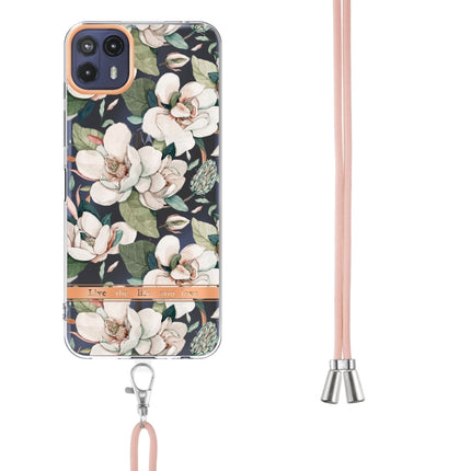 Flowers Series TPU Phone Case with Lanyard, For Motorola Moto G50 5G, For Motorola Moto G60 / G40 Fusion, For Motorola Edge 20, For Motorola Edge 20 Lite