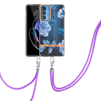 Flowers Series TPU Phone Case with Lanyard, For Motorola Edge 20 Pro