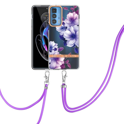 Flowers Series TPU Phone Case with Lanyard, For Motorola Edge 20 Pro