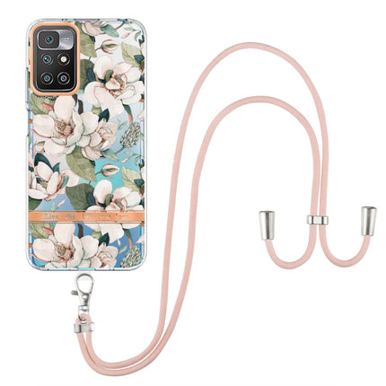 Flowers Series TPU Phone Case with Lanyard, For Xiaomi Redmi 10, For Xiaomi Redmi Note 10 Pro Max / Note 10 Pro, For Xiaomi Redmi Note 10s / Note 10 4G, For Xiaomi Redmi Note 11 5G / Poco M4 Pro 5G