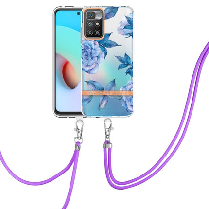 Flowers Series TPU Phone Case with Lanyard, For Xiaomi Redmi 10, For Xiaomi Redmi Note 10 Pro Max / Note 10 Pro, For Xiaomi Redmi Note 10s / Note 10 4G, For Xiaomi Redmi Note 11 5G / Poco M4 Pro 5G