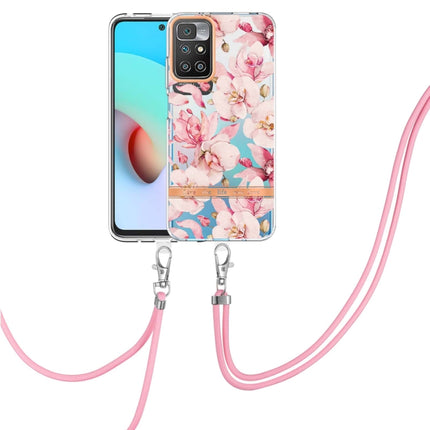 Flowers Series TPU Phone Case with Lanyard, For Xiaomi Redmi 10, For Xiaomi Redmi Note 10 Pro Max / Note 10 Pro, For Xiaomi Redmi Note 10s / Note 10 4G, For Xiaomi Redmi Note 11 5G / Poco M4 Pro 5G