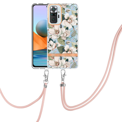 Flowers Series TPU Phone Case with Lanyard, For Xiaomi Redmi 10, For Xiaomi Redmi Note 10 Pro Max / Note 10 Pro, For Xiaomi Redmi Note 10s / Note 10 4G, For Xiaomi Redmi Note 11 5G / Poco M4 Pro 5G