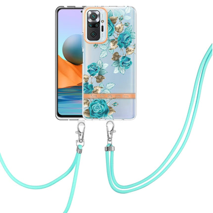 Flowers Series TPU Phone Case with Lanyard, For Xiaomi Redmi 10, For Xiaomi Redmi Note 10 Pro Max / Note 10 Pro, For Xiaomi Redmi Note 10s / Note 10 4G, For Xiaomi Redmi Note 11 5G / Poco M4 Pro 5G