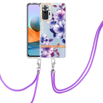 Flowers Series TPU Phone Case with Lanyard, For Xiaomi Redmi 10, For Xiaomi Redmi Note 10 Pro Max / Note 10 Pro, For Xiaomi Redmi Note 10s / Note 10 4G, For Xiaomi Redmi Note 11 5G / Poco M4 Pro 5G