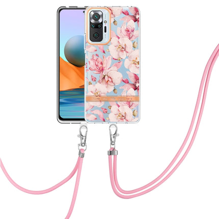 Flowers Series TPU Phone Case with Lanyard, For Xiaomi Redmi 10, For Xiaomi Redmi Note 10 Pro Max / Note 10 Pro, For Xiaomi Redmi Note 10s / Note 10 4G, For Xiaomi Redmi Note 11 5G / Poco M4 Pro 5G