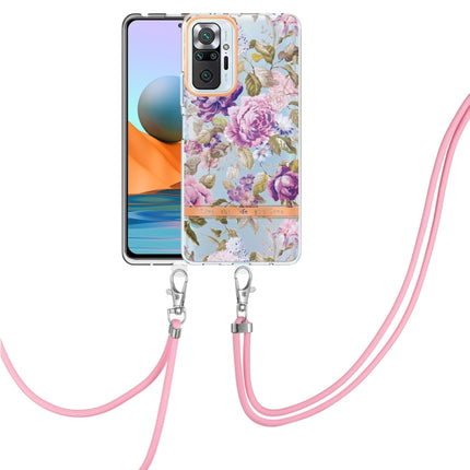 Flowers Series TPU Phone Case with Lanyard, For Xiaomi Redmi 10, For Xiaomi Redmi Note 10 Pro Max / Note 10 Pro, For Xiaomi Redmi Note 10s / Note 10 4G, For Xiaomi Redmi Note 11 5G / Poco M4 Pro 5G