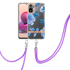 For Xiaomi Redmi Note 10s / Note 10 4G / Blue Peony