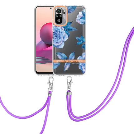 Flowers Series TPU Phone Case with Lanyard, For Xiaomi Redmi 10, For Xiaomi Redmi Note 10 Pro Max / Note 10 Pro, For Xiaomi Redmi Note 10s / Note 10 4G, For Xiaomi Redmi Note 11 5G / Poco M4 Pro 5G