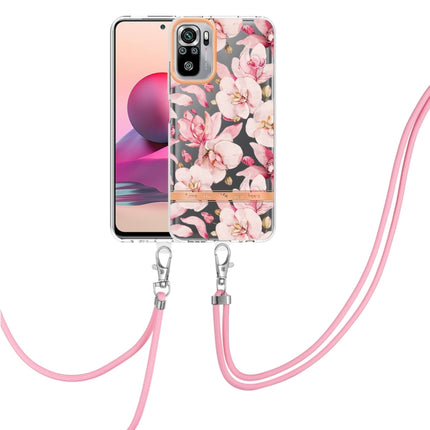 Flowers Series TPU Phone Case with Lanyard, For Xiaomi Redmi 10, For Xiaomi Redmi Note 10 Pro Max / Note 10 Pro, For Xiaomi Redmi Note 10s / Note 10 4G, For Xiaomi Redmi Note 11 5G / Poco M4 Pro 5G