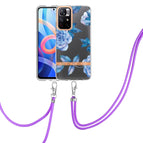 For Xiaomi Redmi Note 11 5G / Poco M4 Pro 5G / Blue Peony