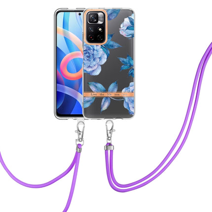 Flowers Series TPU Phone Case with Lanyard, For Xiaomi Redmi 10, For Xiaomi Redmi Note 10 Pro Max / Note 10 Pro, For Xiaomi Redmi Note 10s / Note 10 4G, For Xiaomi Redmi Note 11 5G / Poco M4 Pro 5G