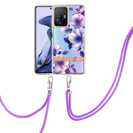 Flowers Series TPU Phone Case with Lanyard, For Xiaomi Redmi Note 11 Pro / Redmi Note 11 Pro+, For Xiaomi Mi 11T, For Xiaomi Poco X3 NFC, For Xiaomi Redmi 9A