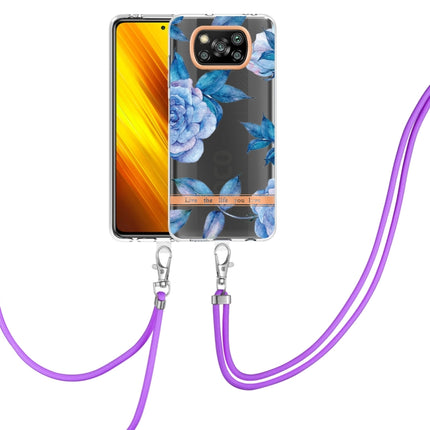 Flowers Series TPU Phone Case with Lanyard, For Xiaomi Redmi Note 11 Pro / Redmi Note 11 Pro+, For Xiaomi Mi 11T, For Xiaomi Poco X3 NFC, For Xiaomi Redmi 9A