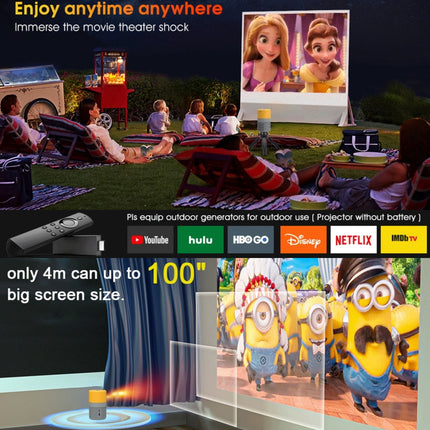 Miniproyector LED T400 de 100 pulgadas y 3000 lúmenes, edición básica, enchufe de la UE, edición básica, enchufe de EE. UU., edición básica, enchufe del Reino Unido, edición básica, enchufe de Australia