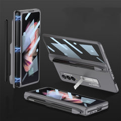 GKK Integrated Magnetic Full Coverage Phone Flip Case with Pen Slot, For Samsung Galaxy Z Fold3 5G