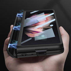 GKK Integrated Magnetic Full Coverage Phone Flip Case with Pen Slot, For Samsung Galaxy Z Fold3 5G