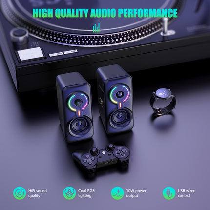 ONIKUMA L6 RGB Lighting Computer Audio with Bluetooth Function, L6