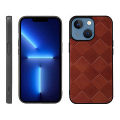 Weave Plaid PU Phone Case, For iPhone 13, For iPhone 13 Pro, For iPhone 13 Pro Max