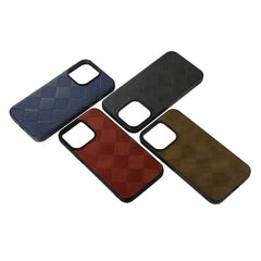 Weave Plaid PU Phone Case, For iPhone 13, For iPhone 13 Pro, For iPhone 13 Pro Max