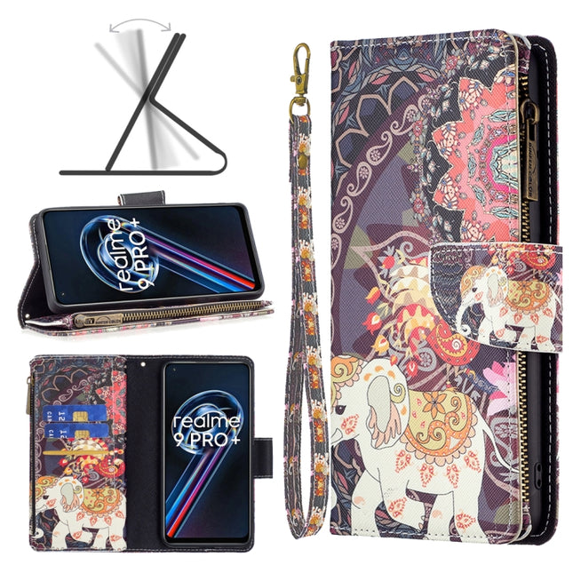 Colored Drawing Pattern Zipper Leather Phone Case, For OPPO Realme 9 Pro+, For Xiaomi Redmi Note 11, For Samsung Galaxy A23 5G