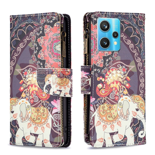 Colored Drawing Pattern Zipper Leather Phone Case, For OPPO Realme 9 Pro+, For Xiaomi Redmi Note 11, For Samsung Galaxy A23 5G