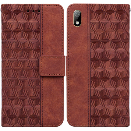 Geometric Embossed Leather Phone Case, For Huawei Y5 2019 / Honor 8S, For Huawei P smart 2019/Honor 10 Lite, For Huawei P smart+ 2019/Enjoy 9s, For Huawei P smart Z/Y9 Prime 2019