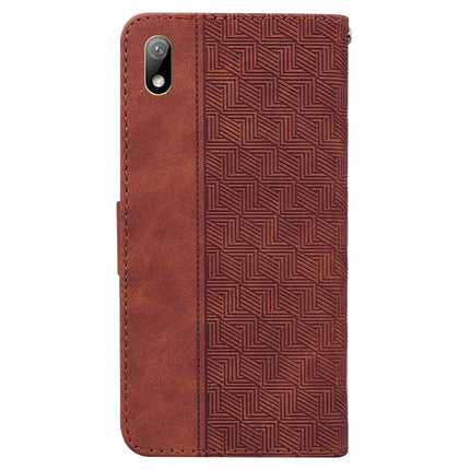 Geometric Embossed Leather Phone Case, For Huawei Y5 2019 / Honor 8S, For Huawei P smart 2019/Honor 10 Lite, For Huawei P smart+ 2019/Enjoy 9s, For Huawei P smart Z/Y9 Prime 2019