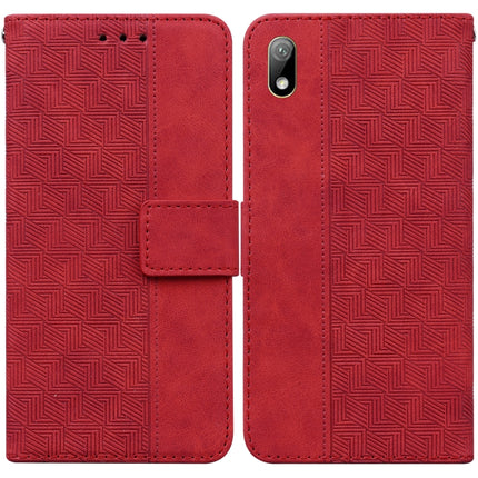 Geometric Embossed Leather Phone Case, For Huawei Y5 2019 / Honor 8S, For Huawei P smart 2019/Honor 10 Lite, For Huawei P smart+ 2019/Enjoy 9s, For Huawei P smart Z/Y9 Prime 2019