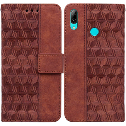 Geometric Embossed Leather Phone Case, For Huawei Y5 2019 / Honor 8S, For Huawei P smart 2019/Honor 10 Lite, For Huawei P smart+ 2019/Enjoy 9s, For Huawei P smart Z/Y9 Prime 2019