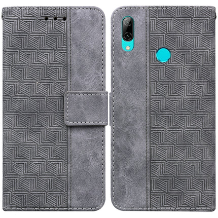 Geometric Embossed Leather Phone Case, For Huawei Y5 2019 / Honor 8S, For Huawei P smart 2019/Honor 10 Lite, For Huawei P smart+ 2019/Enjoy 9s, For Huawei P smart Z/Y9 Prime 2019