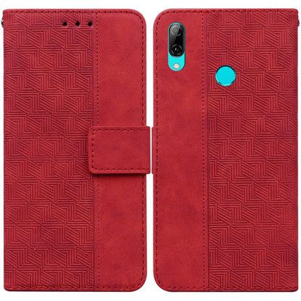 Geometric Embossed Leather Phone Case, For Huawei Y5 2019 / Honor 8S, For Huawei P smart 2019/Honor 10 Lite, For Huawei P smart+ 2019/Enjoy 9s, For Huawei P smart Z/Y9 Prime 2019