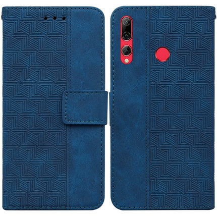 Geometric Embossed Leather Phone Case, For Huawei Y5 2019 / Honor 8S, For Huawei P smart 2019/Honor 10 Lite, For Huawei P smart+ 2019/Enjoy 9s, For Huawei P smart Z/Y9 Prime 2019