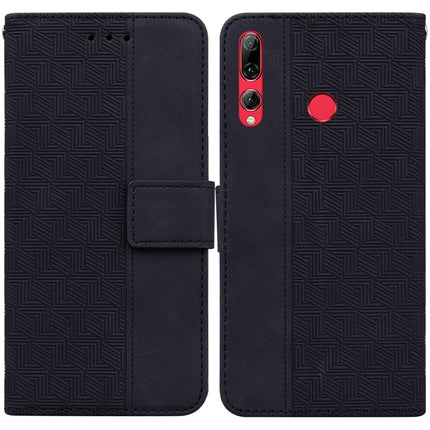 Geometric Embossed Leather Phone Case, For Huawei Y5 2019 / Honor 8S, For Huawei P smart 2019/Honor 10 Lite, For Huawei P smart+ 2019/Enjoy 9s, For Huawei P smart Z/Y9 Prime 2019