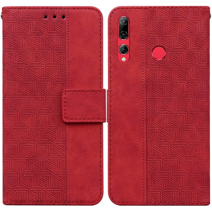 Geometric Embossed Leather Phone Case, For Huawei Y5 2019 / Honor 8S, For Huawei P smart 2019/Honor 10 Lite, For Huawei P smart+ 2019/Enjoy 9s, For Huawei P smart Z/Y9 Prime 2019