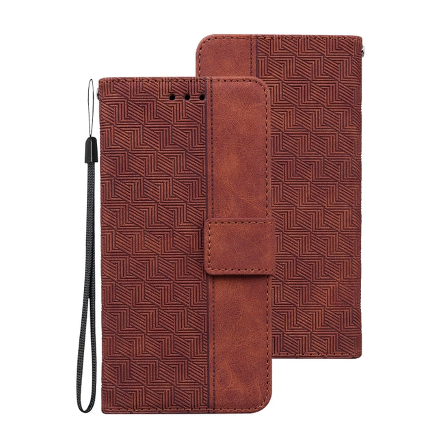 Geometric Embossed Leather Phone Case, For Huawei P30 Pro, For Huawei P40 Pro, For Huawei Y6 2019, For Huawei nova 8i/Honor 50 Lite Overseas Version