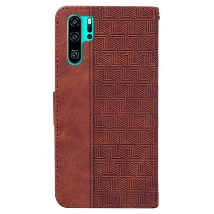 Geometric Embossed Leather Phone Case, For Huawei P30 Pro, For Huawei P40 Pro, For Huawei Y6 2019, For Huawei nova 8i/Honor 50 Lite Overseas Version