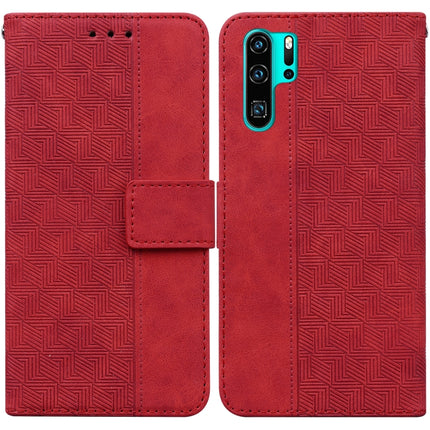 Geometric Embossed Leather Phone Case, For Huawei P30 Pro, For Huawei P40 Pro, For Huawei Y6 2019, For Huawei nova 8i/Honor 50 Lite Overseas Version
