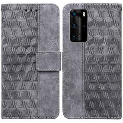 Geometric Embossed Leather Phone Case, For Huawei P30 Pro, For Huawei P40 Pro, For Huawei Y6 2019, For Huawei nova 8i/Honor 50 Lite Overseas Version