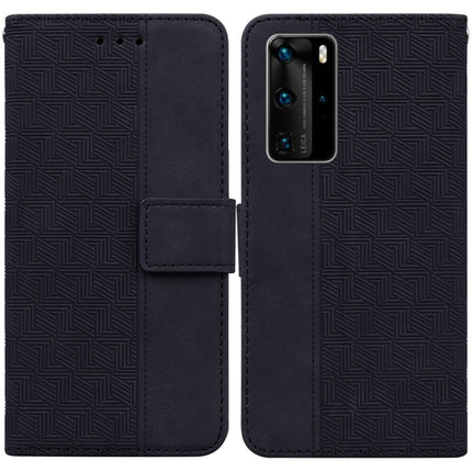 Geometric Embossed Leather Phone Case, For Huawei P30 Pro, For Huawei P40 Pro, For Huawei Y6 2019, For Huawei nova 8i/Honor 50 Lite Overseas Version