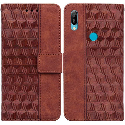 Geometric Embossed Leather Phone Case, For Huawei P30 Pro, For Huawei P40 Pro, For Huawei Y6 2019, For Huawei nova 8i/Honor 50 Lite Overseas Version