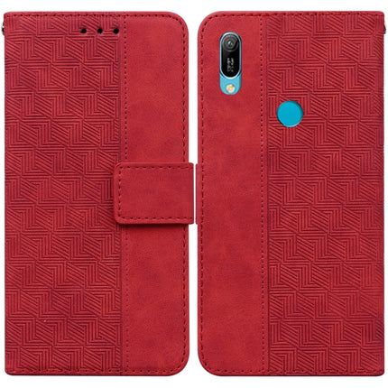 Geometric Embossed Leather Phone Case, For Huawei P30 Pro, For Huawei P40 Pro, For Huawei Y6 2019, For Huawei nova 8i/Honor 50 Lite Overseas Version