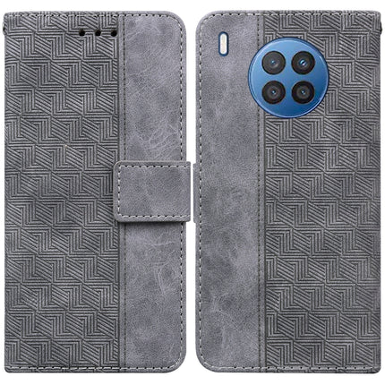 Geometric Embossed Leather Phone Case, For Huawei P30 Pro, For Huawei P40 Pro, For Huawei Y6 2019, For Huawei nova 8i/Honor 50 Lite Overseas Version