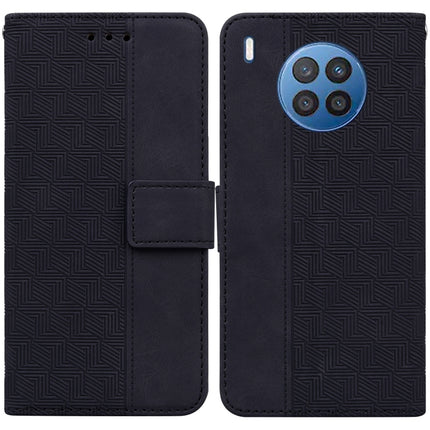 Geometric Embossed Leather Phone Case, For Huawei P30 Pro, For Huawei P40 Pro, For Huawei Y6 2019, For Huawei nova 8i/Honor 50 Lite Overseas Version