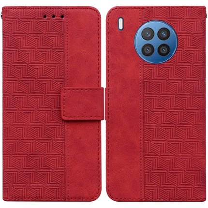 Geometric Embossed Leather Phone Case, For Huawei P30 Pro, For Huawei P40 Pro, For Huawei Y6 2019, For Huawei nova 8i/Honor 50 Lite Overseas Version