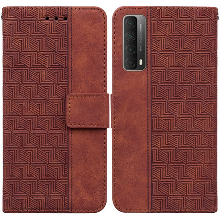 Geometric Embossed Leather Phone Case, For Huawei P smart 2021 / Y7a, For Huawei P50, For Huawei P50 Pro, For Honor 20 / Huawei nova 5T
