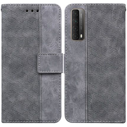 Geometric Embossed Leather Phone Case, For Huawei P smart 2021 / Y7a, For Huawei P50, For Huawei P50 Pro, For Honor 20 / Huawei nova 5T